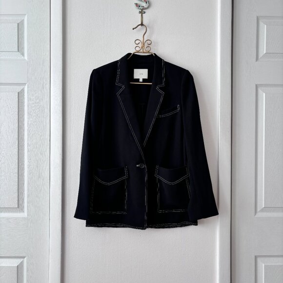 Joie Tabora Contrast Stitched Tailored Blazer - Picture 5 of 10